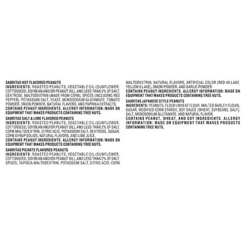 Sabritas Variety Pack Peanuts, 30 Pk.