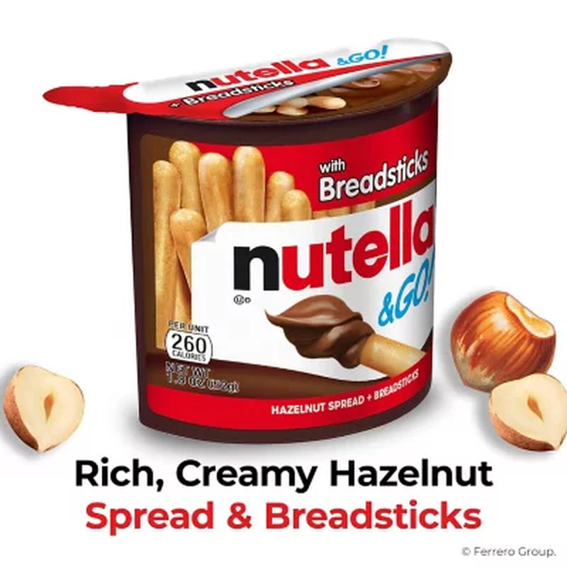 Nutella & GO! Hazelnut and Cocoa Spread + Breadsticks, 1.8 Oz., 16 Pk.