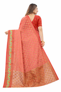 Silk Zone Women's  Cotton Woven Saree