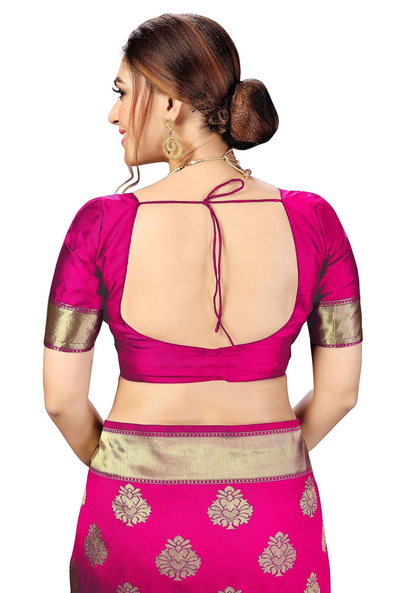 PANASH TRENDS Women's  Kanchipuram Banarasi Art Silk Saree with Blouse Piece