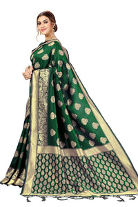 PANASH TRENDS Women's  Kanchipuram Banarasi Art Silk Saree with Blouse Piece