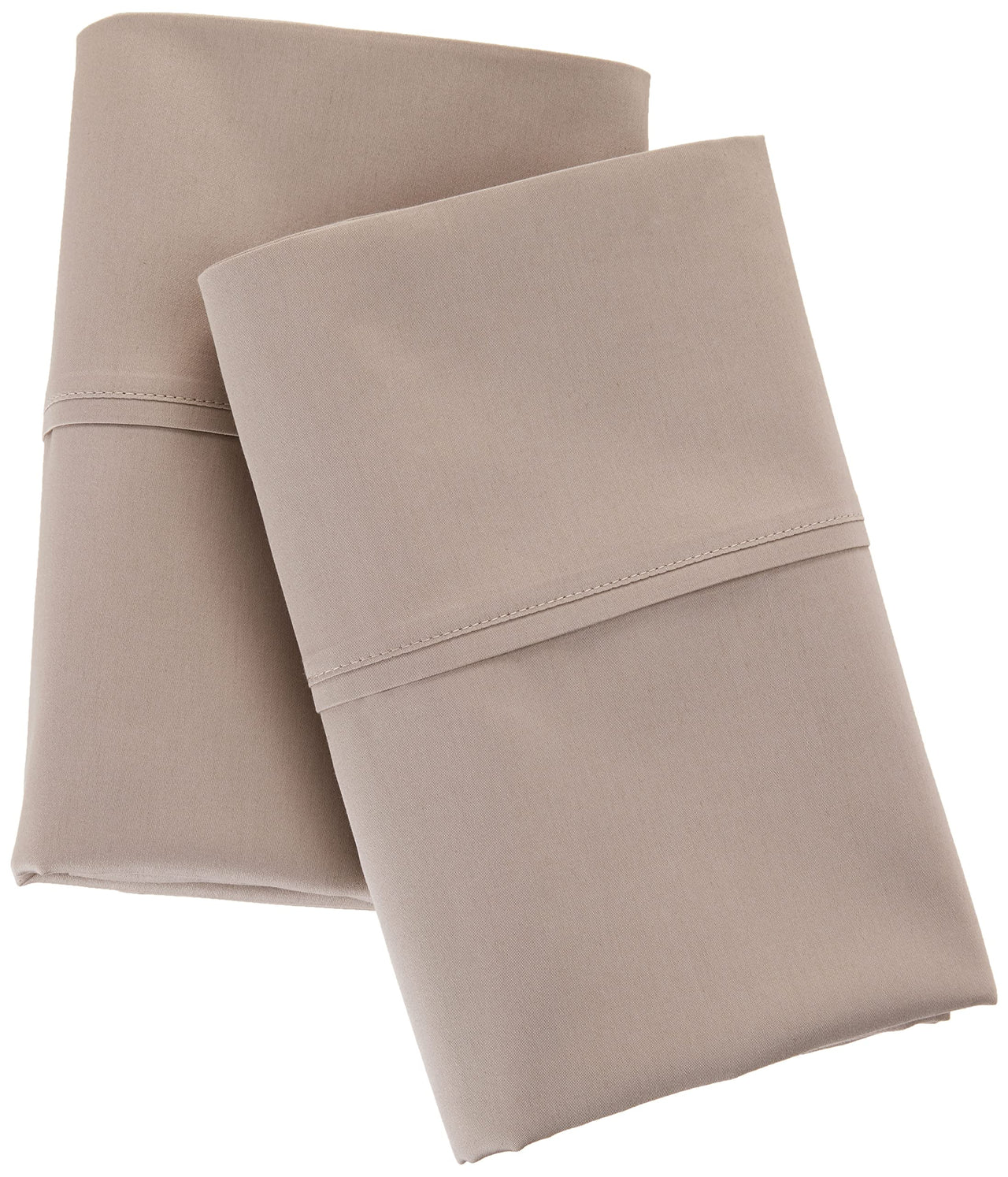 Aware 100% Organic Cotton 300 Thread Count Pillowcase Set, Taupe, King, 2 Pack, 40" x 20"