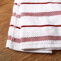 KitchenAid Albany Kitchen Towel 4-Pack Set, Passion Red/White, 16