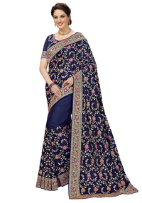 PANASH TRENDS Women's  Banarasi Barfi Silk Saree With Blouse Piece