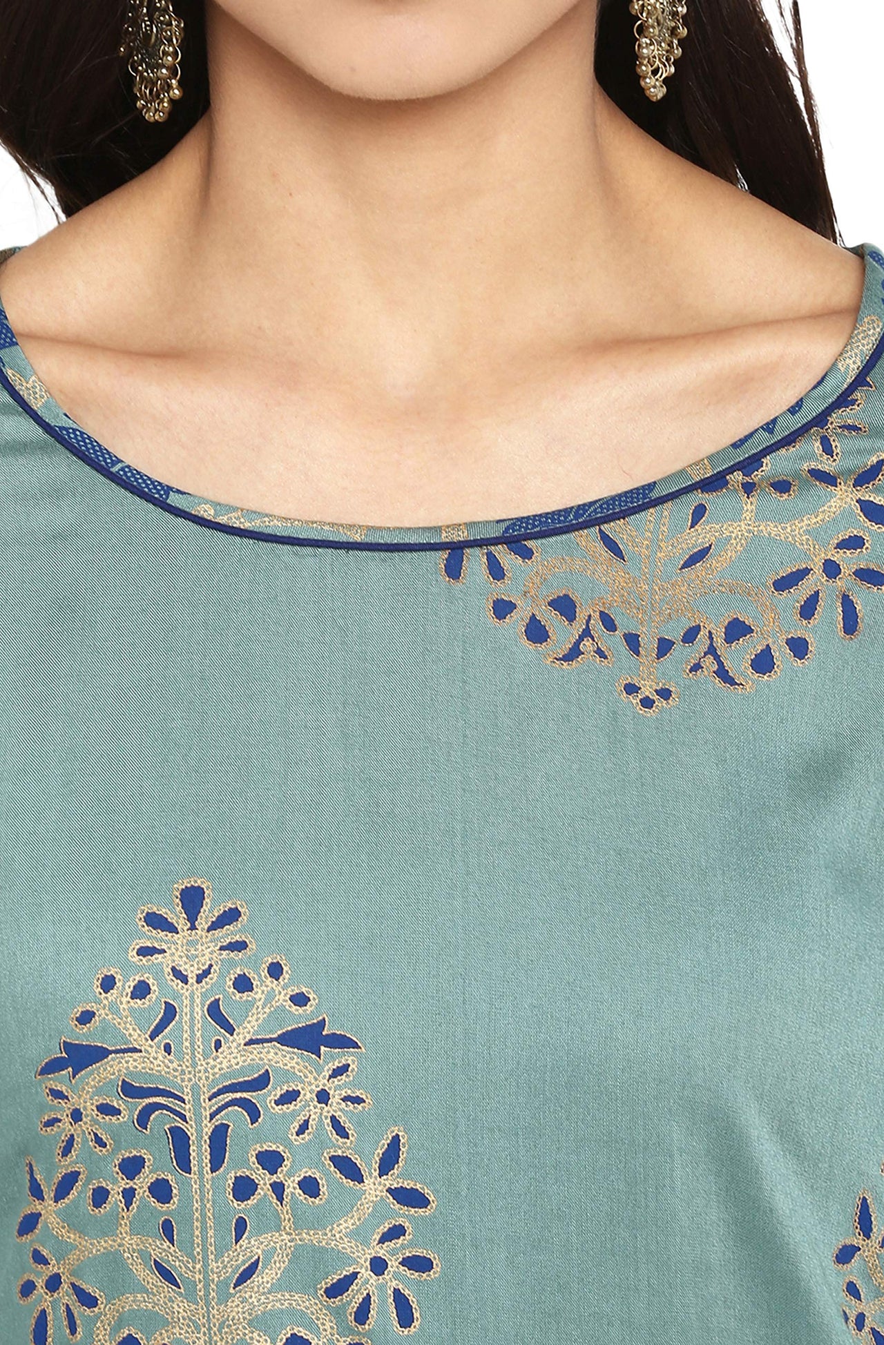 Janasya Women's  Yellow Rayon Straight Kurta with Pant