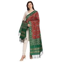 KAPAAHA Women's  Woven Design Silk Blend Dupatta Free Size