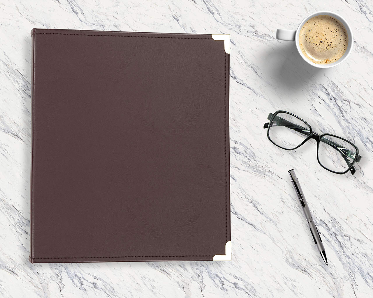 Samsill Classic Collection Executive Presentation 3 Ring Binder/Portfolio Binder, 1.5 Inch Binder, Brass Round Ring (Holds 325 Sheets), Burgundy