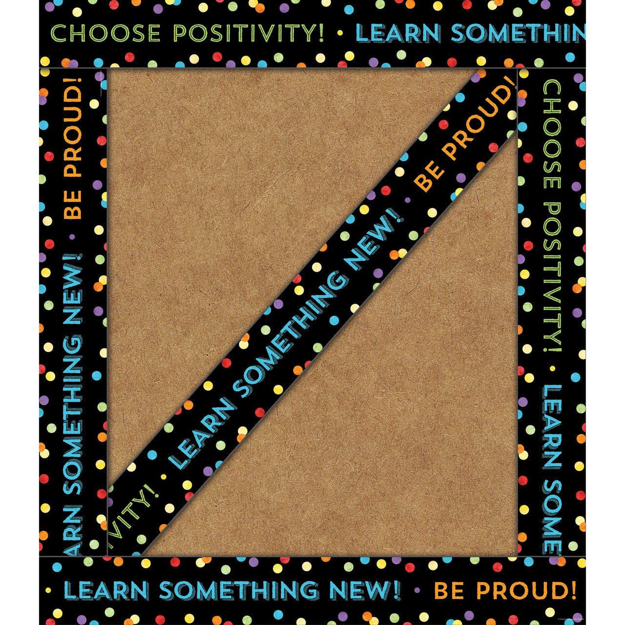 Carson Dellosa Education Carson Dellosa Celebrate Learning Think Positive Straight Borders (108303), 3’ x 3"