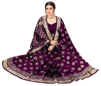 PANASH TRENDS Women's  Kanchipuram Banarasi Art Silk Saree with Blouse Piece