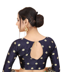 SATYAM WEAVES Women's  Banarasi Cotton Silk Saree With Blouse Piece