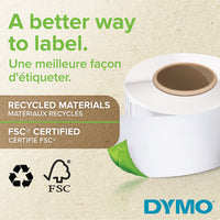 DYMO LW Durable Industrial Labels for LabelWriter Label Printers, White Poly, 1 x 1, 2 Rolls of 850 (1933083)