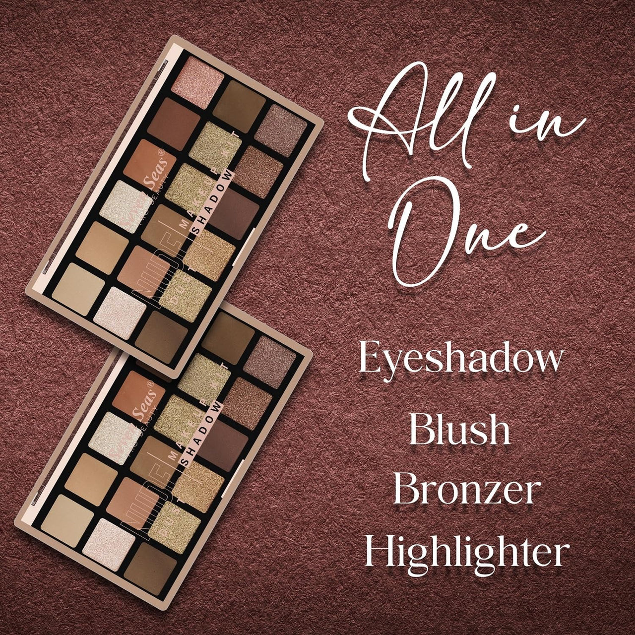 Seven Seas Nude Dust Eye Shadow Makeup Kit Matte & Shimmer Finish Eye Shadow Palette For Face Makeup (01, 48g)