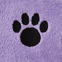Bone Dry Pet Grooming Towel Collection Embroidered Absorbent Microfiber Drying Set, 15x30, Lavender, 3 Count