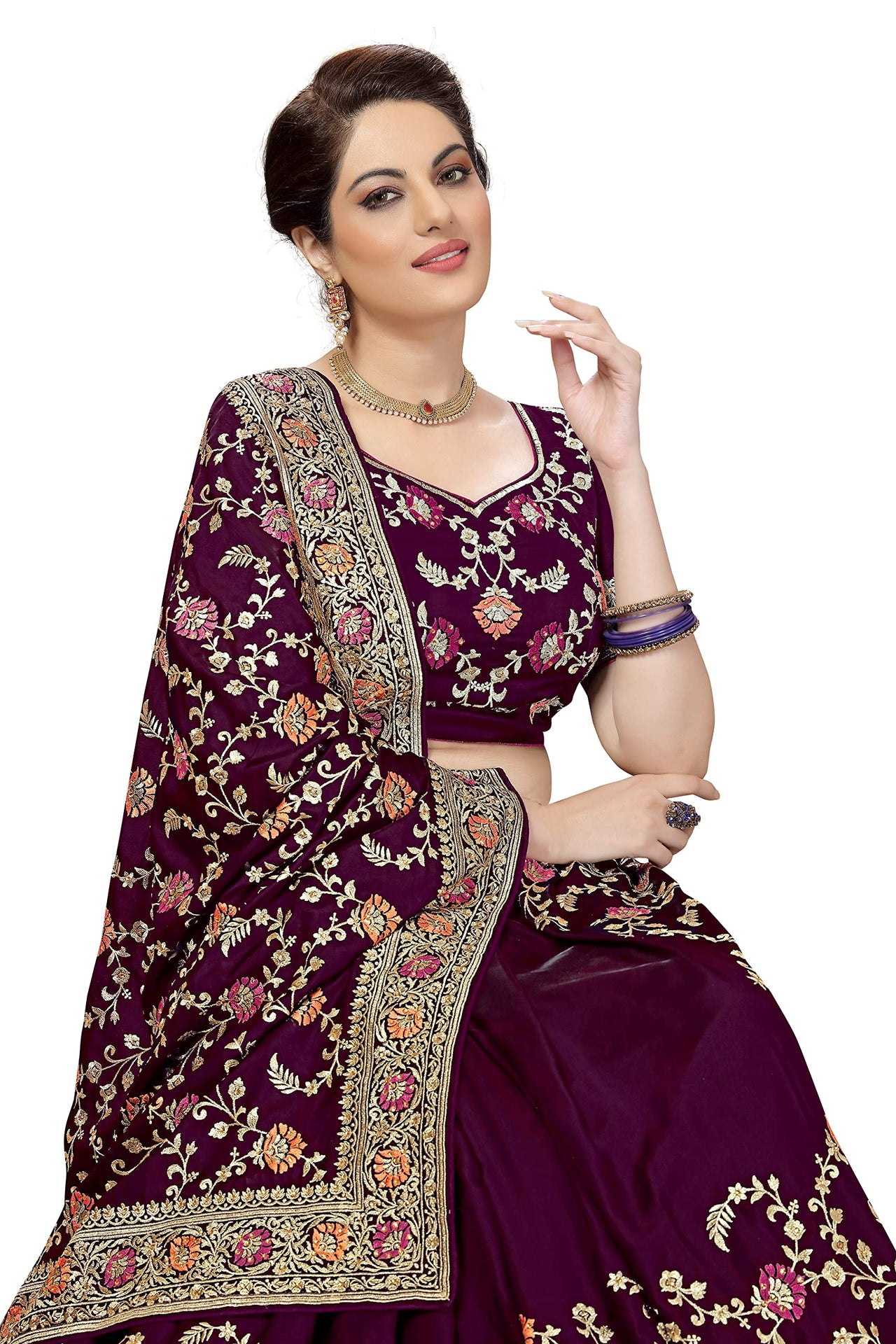 PANASH TRENDS Women's  Banarasi Barfi Silk Saree With Blouse Piece