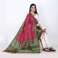 KAPAAHA Women's  Woven Design Silk Blend Dupatta Free Size