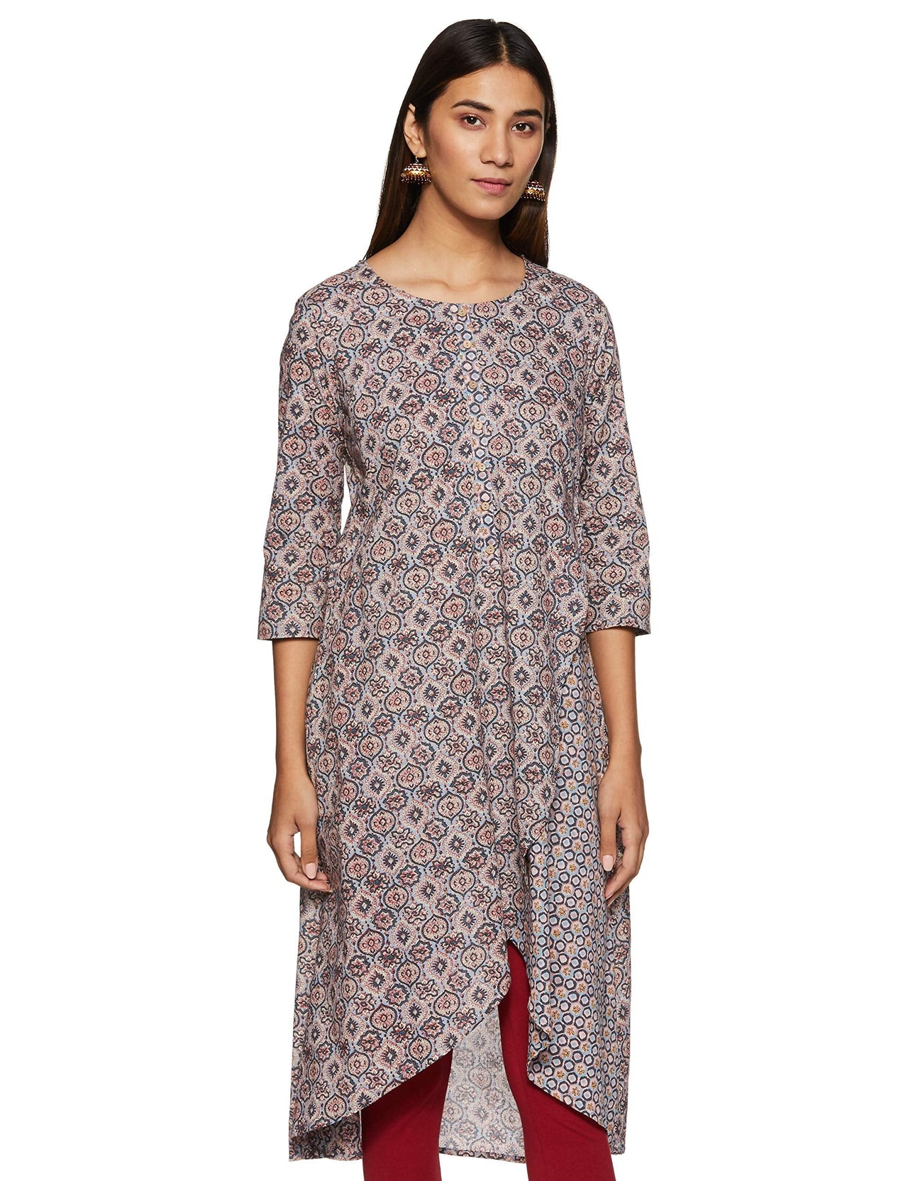 BIBA Women's  Cotton Slim Kurta