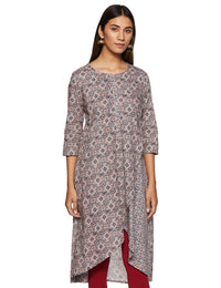 BIBA Women's  Cotton Slim Kurta