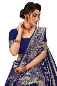 Nivah Fashion Women's  Banarasi Art Silk Saree with Blouse Piece