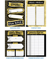 Carson Dellosa Sparkle and Shine Academic Teacher Planner—Undated Weekly/Monthly Plan Book, Lesson Planner and Record Organizer for Classroom or Homeschool (8.4