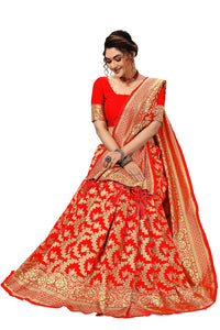 Nivah Fashion Women's  Banarasi Art Silk Saree with Blouse Piece