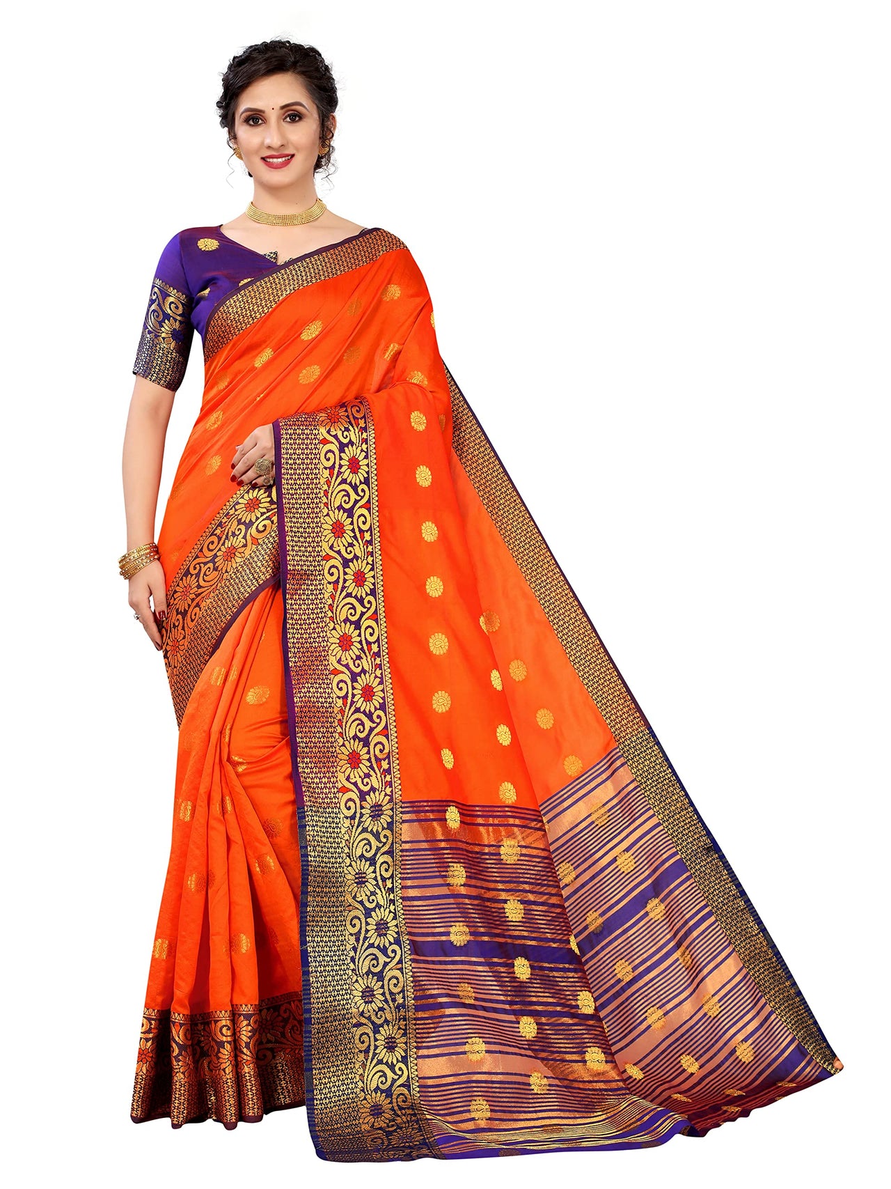 Regolith Designer Sarees for women banarasi silk saree with fancy saree no blouse Piece