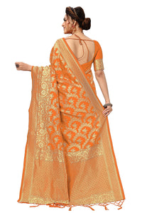 Nivah Fashion Women's  Banarasi Art Silk Saree with Blouse Piece