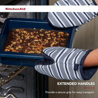 KitchenAid 9-In Nonstick Swiss Engineered Aluminized Steel Square Cake Pan, Dishwasher Safe, Ink Blue 9in