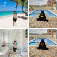Batman Kids Bath/Pool/Beach Super Soft Cotton Terry Hooded Towel Wrap, 24