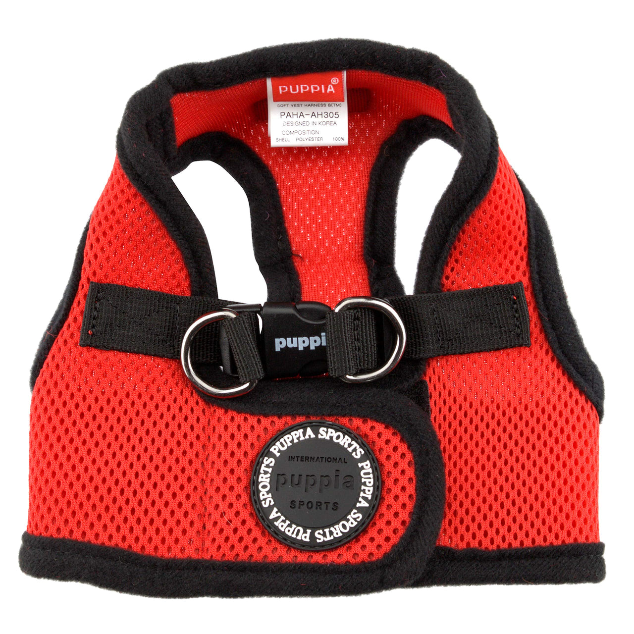 PUPPIA International Puppia Harness Soft B Vest RED Large Large (12-1/5" Neck Girth x 16" - 17" Breast Girth)