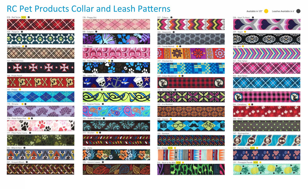 RC Pets 5/8 Inch Adjustable Dog Clip Collar, X-Small, Tropical Paisley