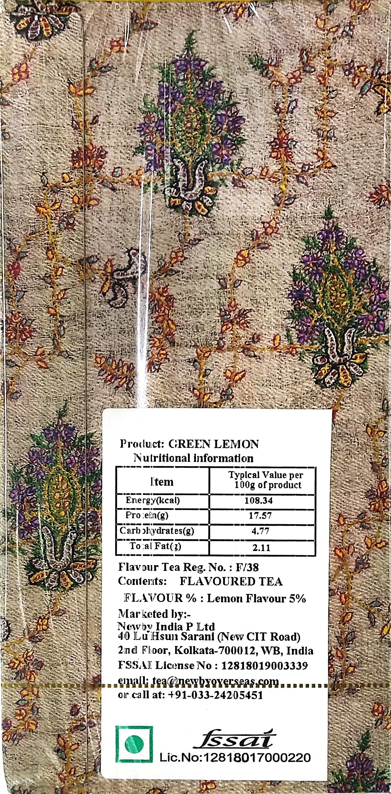 Newby Green Lemon Tea | 25 Tea Bags | Natural Fusion of Verdant Green Tea wth Bright Dried Lemon | 50 gms