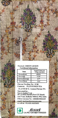 Newby Green Lemon Tea | 25 Tea Bags | Natural Fusion of Verdant Green Tea wth Bright Dried Lemon | 50 gms