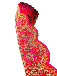 CARTZEYE Embroidery Heavy Work Trim Lace Border for Saree, Kurti, Dresses, Bandhani, Lehenga, Decorative Ribbon