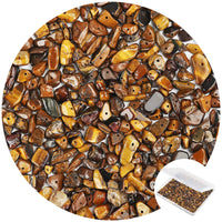 456 PCs Natural Chip Stone Beads, 5-8mm Irregular Multicolor Gemstones Loose Crystal Healing Classic Tiger Eye Rocks with Hole for Jewelry Making DIY Crafts