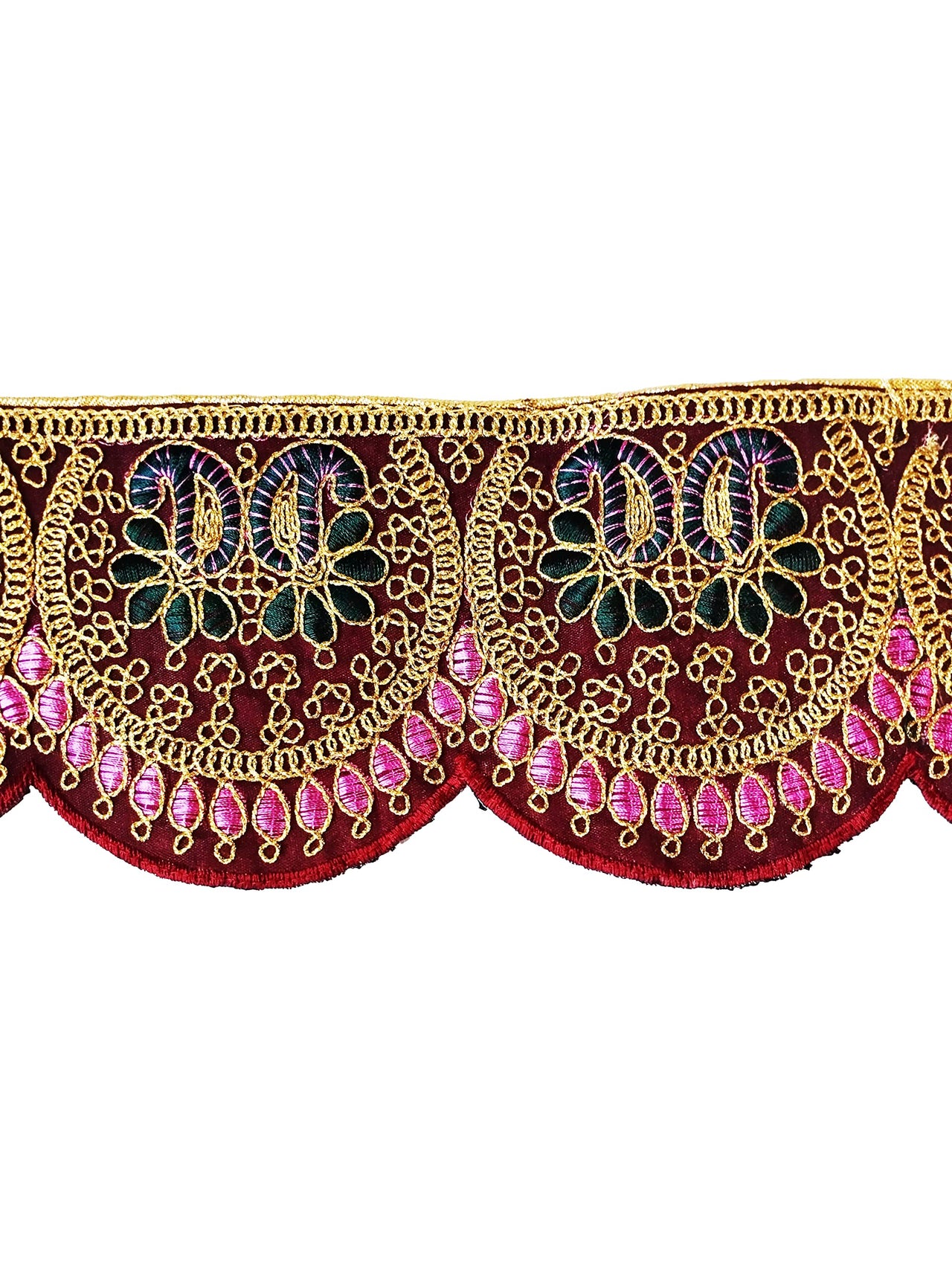 CARTZEYE Embroidery Heavy Work Trim Lace Border for Saree, Kurti, Dresses, Bandhani, Lehenga, Decorative Ribbon