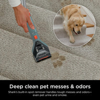Shark EX201 CarpetXpert Upright Carpet, Area Rug & Upholstery Cleaner with StainStriker, Built-in Spot & Stain Cleaner, Perfect for Pets, Deep Cleaning & Tough Stain Removal, Carpet Shampooer, Cyan Shark CarpetXpert with StainStriker