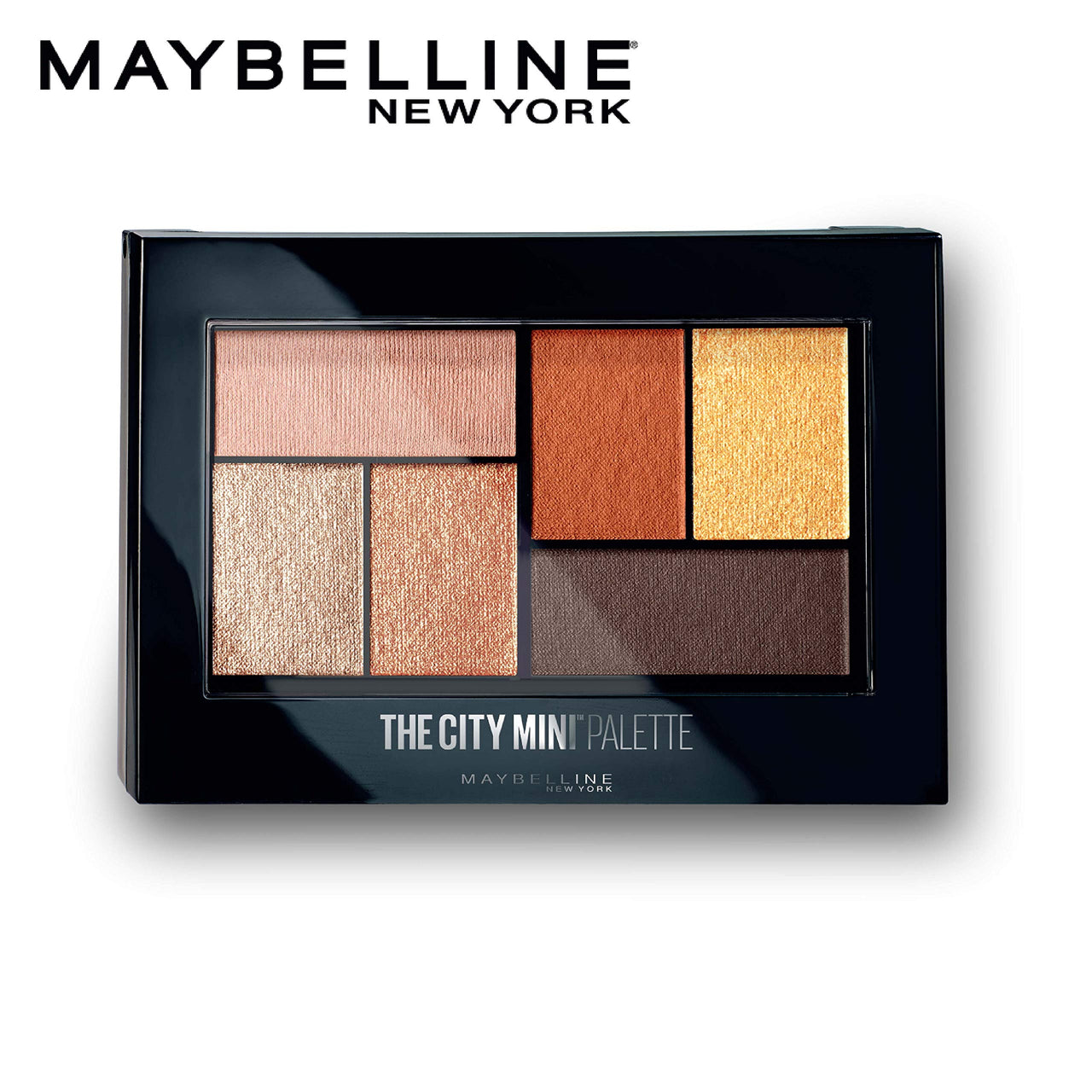 Maybelline New York Eyeshadow Palette, 6 Highly Blendable Shades, Sheer Finish, City Mini Palette, Brooklyn Orange, 6.4g