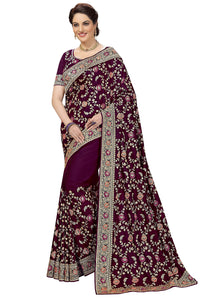 PANASH TRENDS Women's  Banarasi Barfi Silk Saree With Blouse Piece