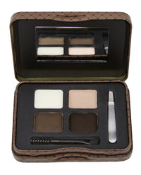 L.A.Girl Spiring Eyebrow Kit Dark and Defined | Browkit to Shape, Define and Fill the Eyebrows, Kit with 1 Brow Wax, 3 Fixing Powders, 1 Brush and 1 Tweezers, Vegan Product, Paraben & Cruelty-6.5g