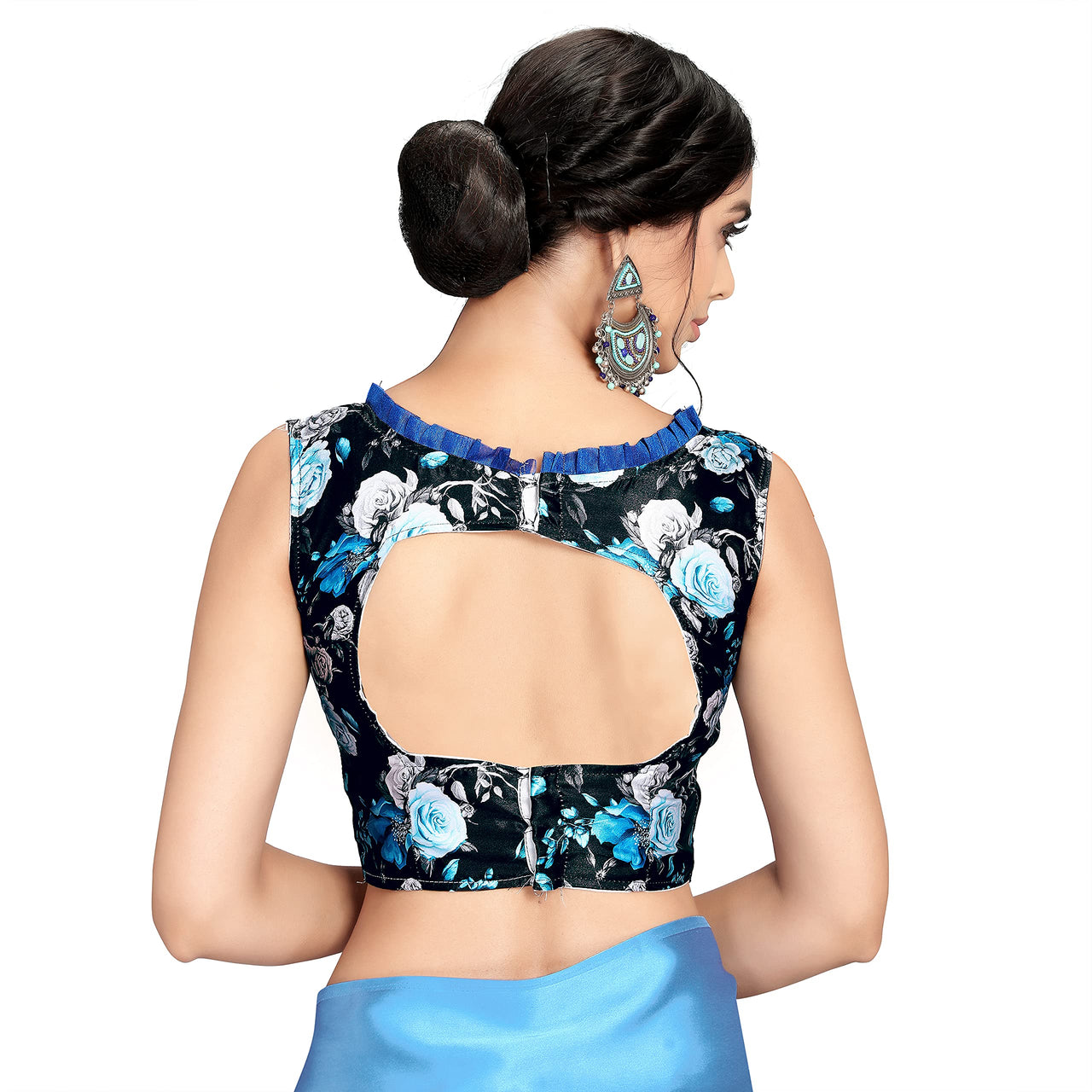 Cloud walker Women Soft Satin Silk Saree With Digital Printed Unstiched Blouse Piece(5.5m Saree +0.8m Blouse Piece).