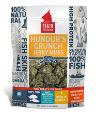 PLATO Hundur's  Crunch Jerky Minis 10oz, Natural (859554001397) Cod Minis 10 ounces
