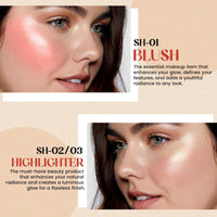Shryoan Cheek Leaders Highlighter Palette | Shimmer Finish | Easily Blendable, Smudge Proof, Smooth and Glassy | Weightless Long Lasting Highliter (Shade 03) (15g)