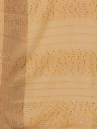 DUNGRANI Women's  Linen Saree With Blouse Piece