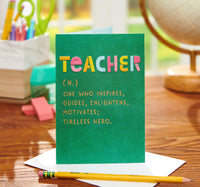 American Greetings Thank You Card for Teacher (Tireless Hero) Tireless Hero
