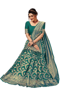 Nivah Fashion Women's  Banarasi Art Silk Saree with Blouse Piece