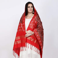 KAPAAHA Women's  Woven Design Silk Blend Dupatta Free Size