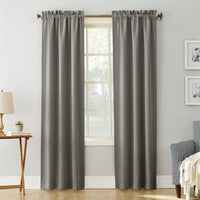 Sun Zero Easton Energy Saving Blackout Rod Pocket Curtain Panel, 40