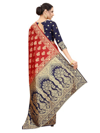 SATYAM WEAVES Women's  Banarasi Cotton Silk Saree With Blouse Piece