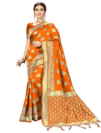 PANASH TRENDS Women's  Kanchipuram Banarasi Art Silk Saree with Blouse Piece