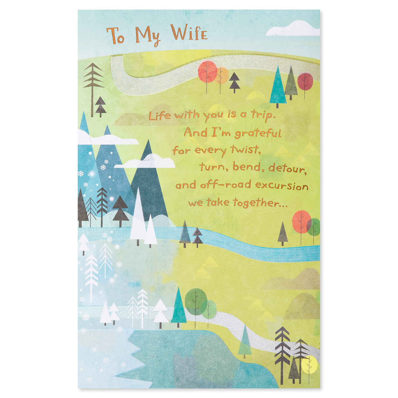 American Greetings Anniversary Card for Wife (Life is a Trip)